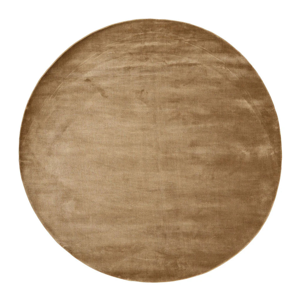 Lucens_Mustard_round rug