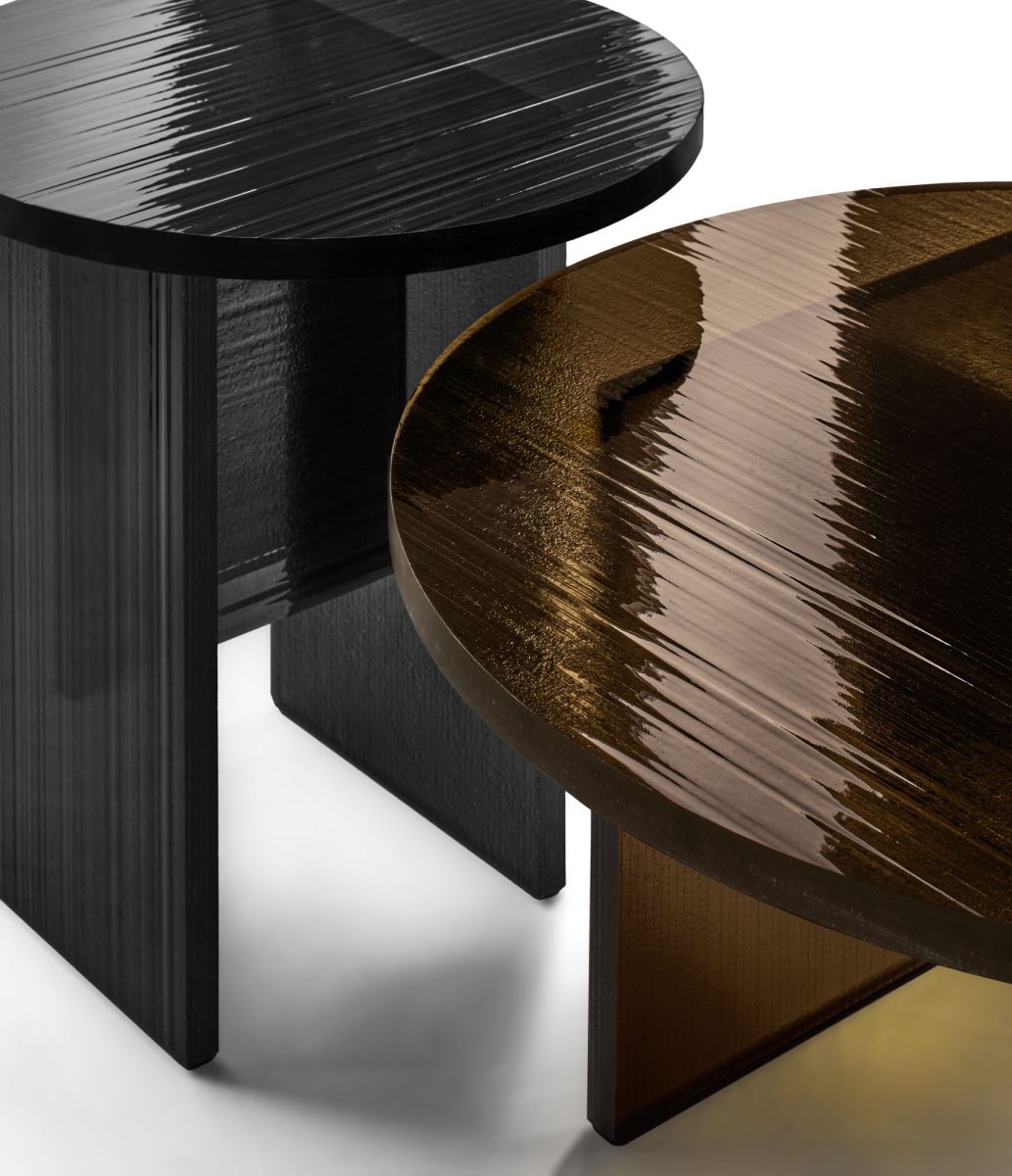 Gliss Coffee Table Bronze and Smoked DV Glass by FIAM