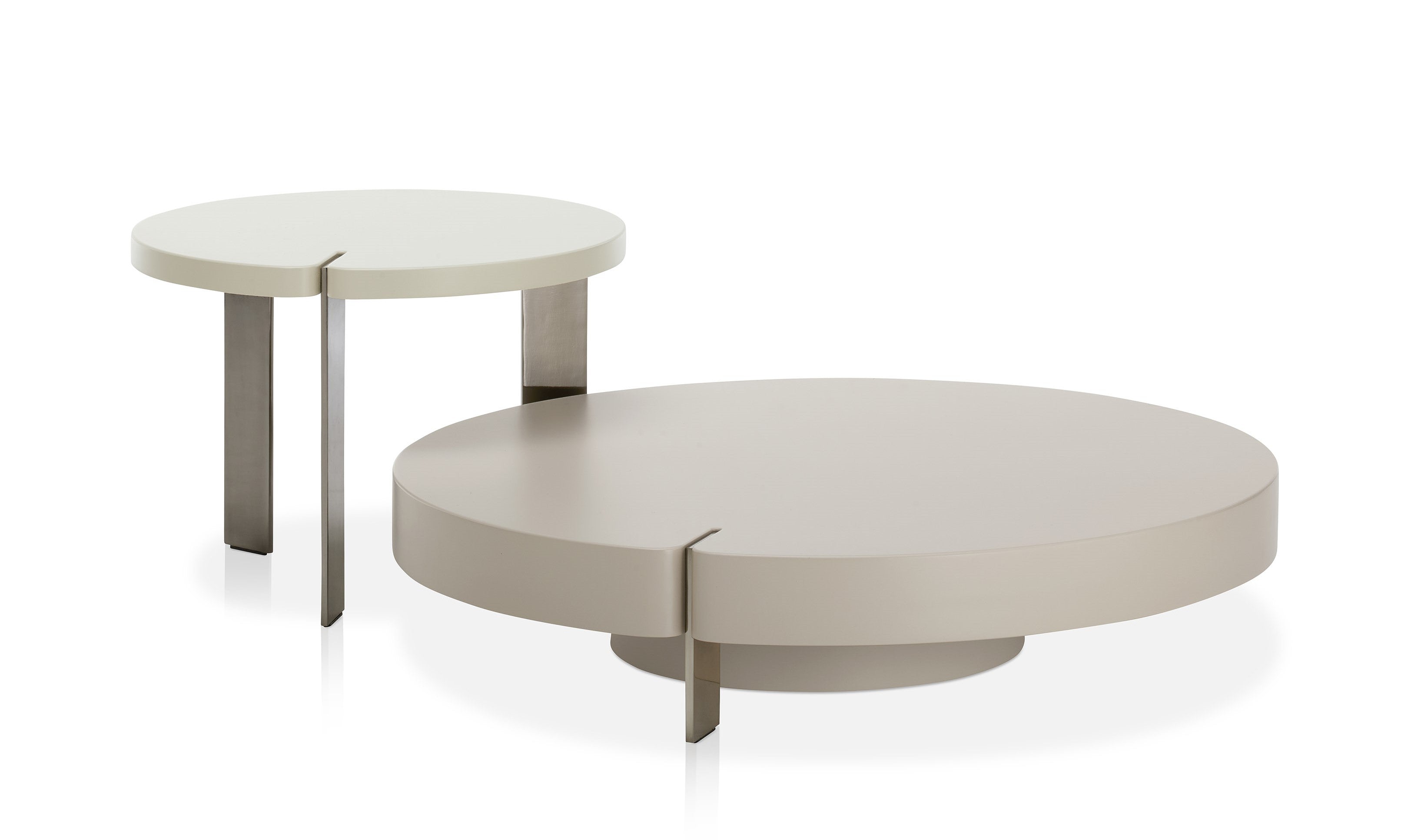 Saba Butter Round Low Coffee Tables