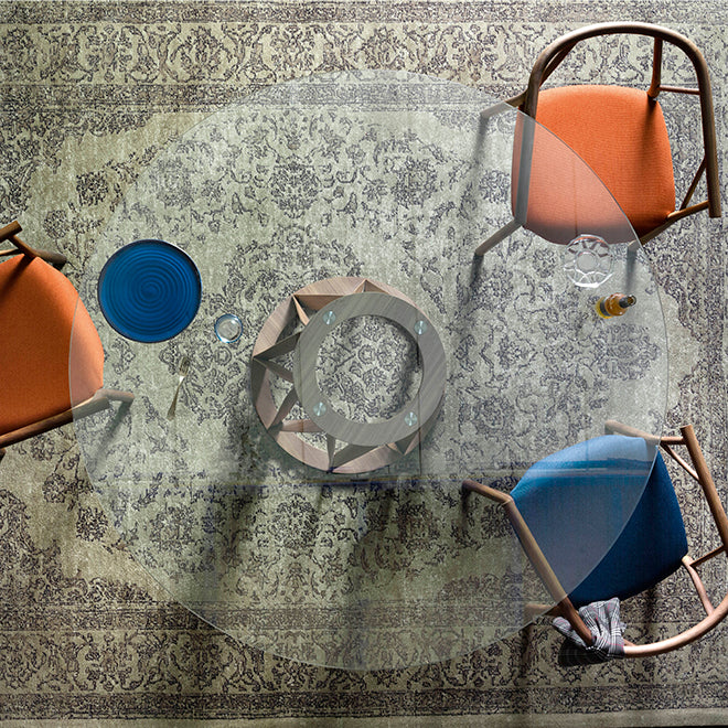 Glass Dining Tables_Wood Base_Acco Miniforms