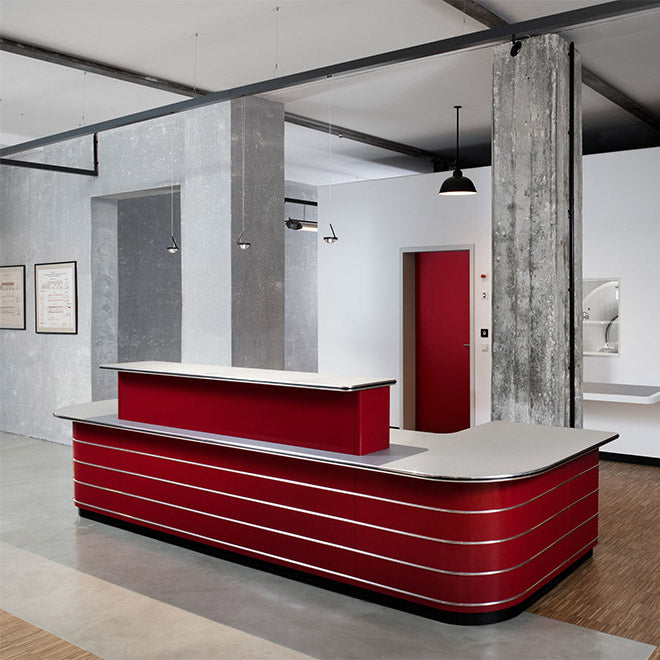 Metal Reception Desks - Mueller Classic Modern Desk