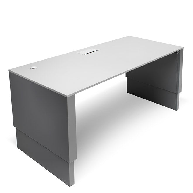 Mueller WORK– modern office desk with electric height adjustment and deep work surface