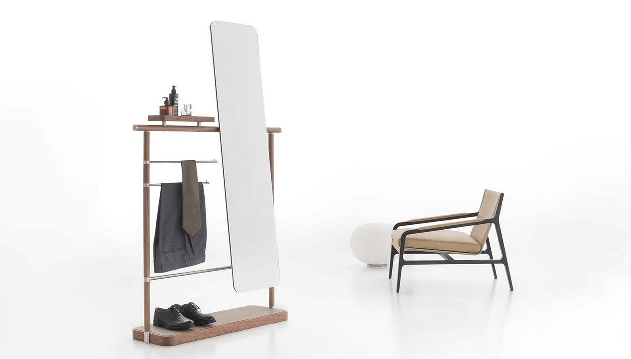 Contemporary Italian Living. Valet Stand. Canaletto Walnut