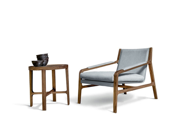 Alivar Margot Armchair Lounge in Light Blue Hide