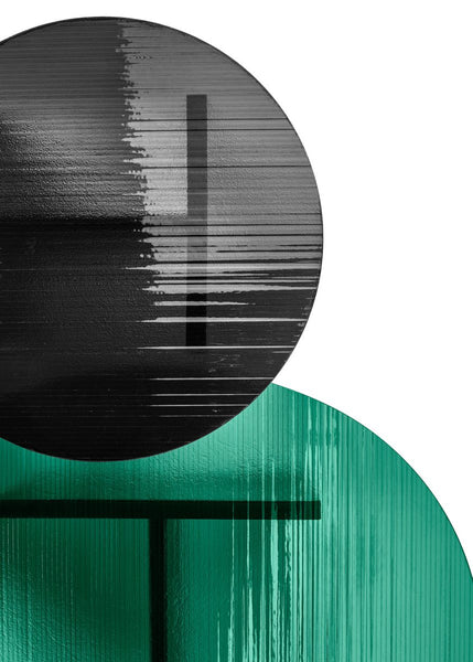 Gliss Coffee Table Green and Smoked DV Glass by FIAM