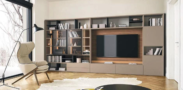 Sanggiacomo MODO Composition M6C60 Entertainment Bookcase Wall Unit