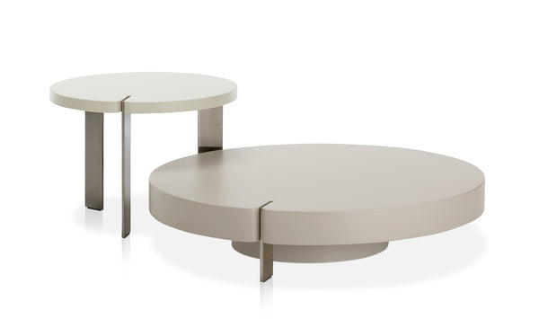 Saba Butter Round Low Coffee Tables