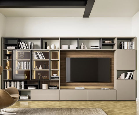 Sanggiacomo MODO Composition M6C60 Entertainment Bookcase Wall Unit