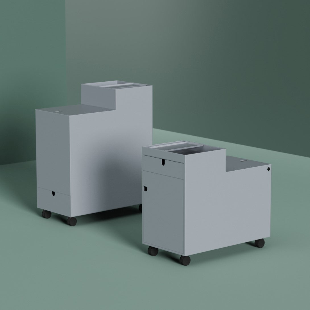 NEXT Low and High Rolling File & Container by Mueller Moebel – Mobile Storage with Modern Elegance