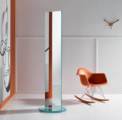 Tonelli Soglia Revolving Mirror – Designer wall mirror with rotating feature by Isao Hosoe, made in Italy