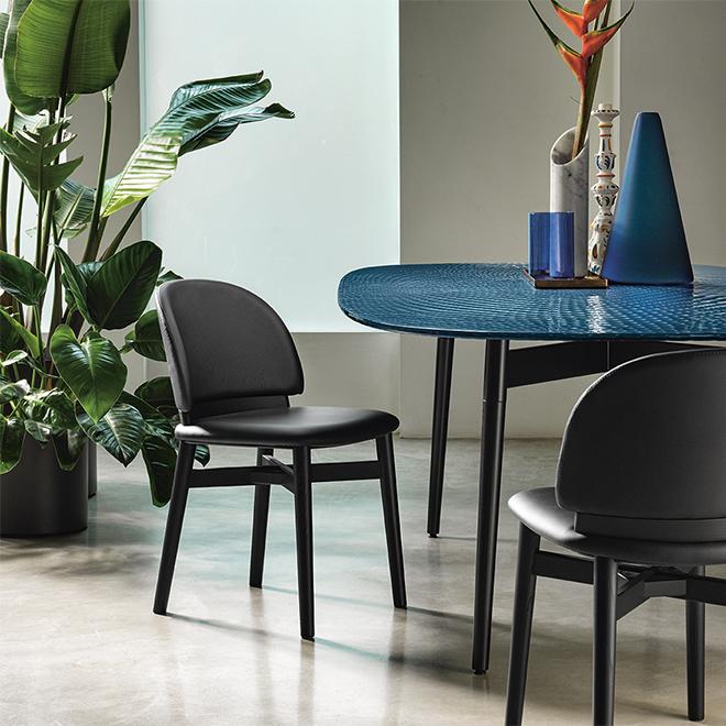 Dining Chairs - Easy Lloyd FIAM - Italian Leather Chair