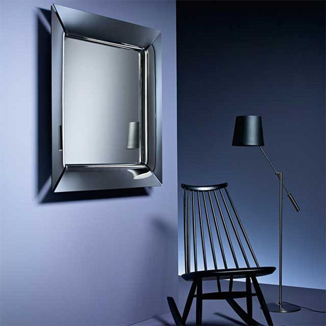 Fiam Caadre Mirror Wall Neutra Titanium Natural