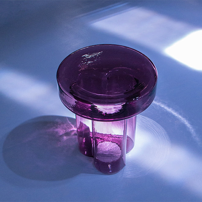 Glass Side Tables_Soda Table_Miniforms Blown Amethyst 