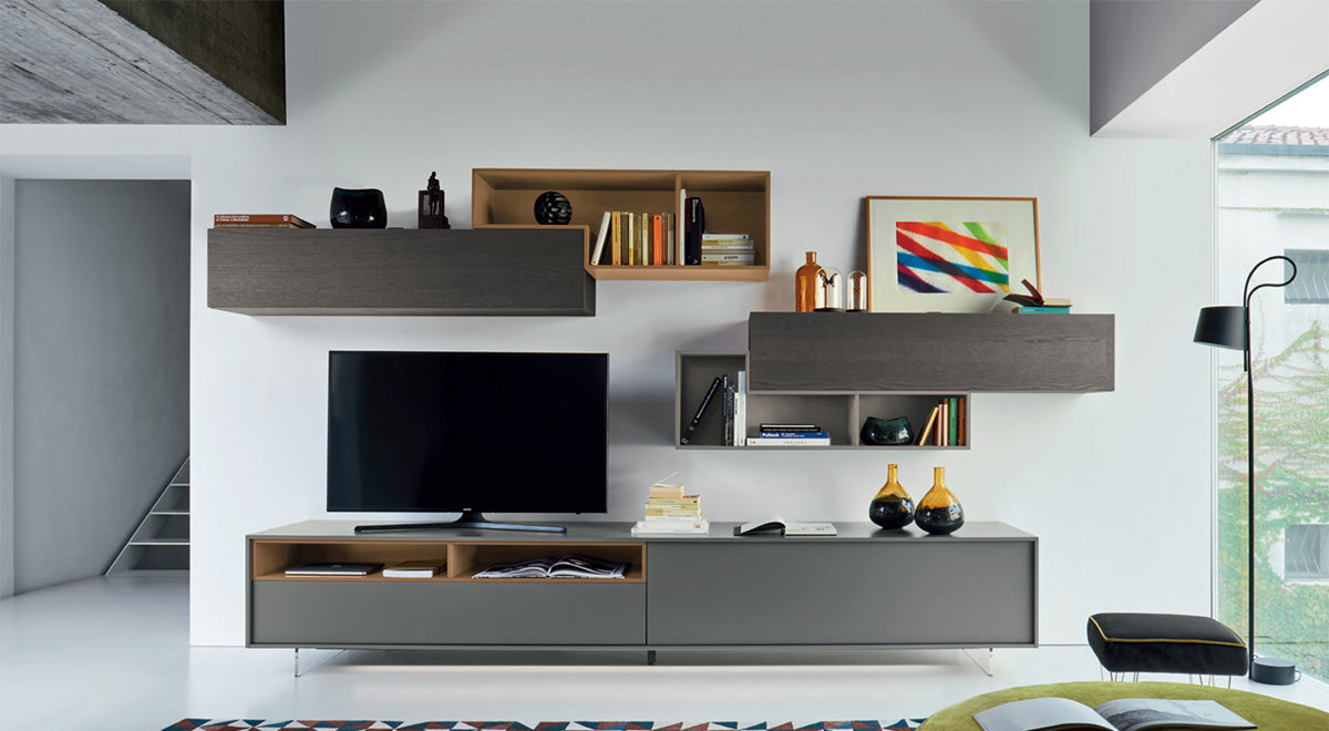 TV Entertainment Wall Unit  - L6C05 Sangiacomo Lampo 