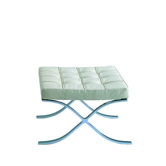 Mies Alivar Barcelona Ottoman in white