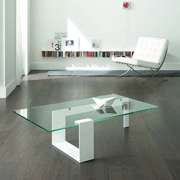 Coffee Tables - Tonelli Plinsky Table - White with modern background