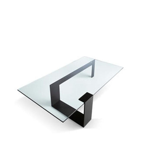 Coffee Tables - Tonelli Plinsky Table- Clear top with black frame